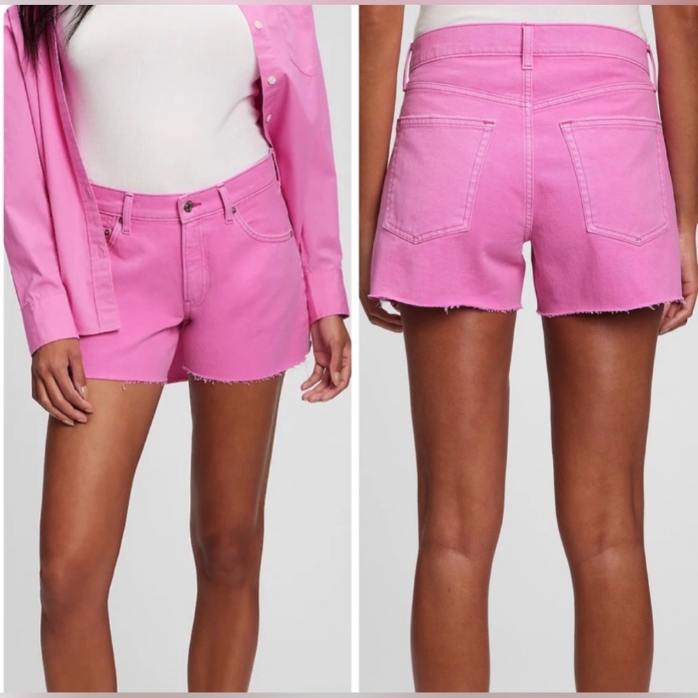 GAP Low-Stride Pretty PINK denim shorts BRAND NEW Size 27